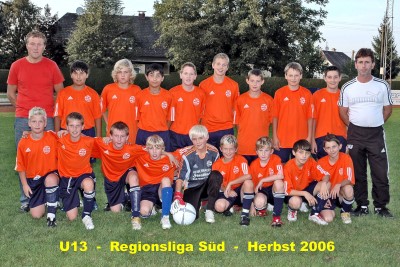 U 13 Mannschaft Herbst 2006